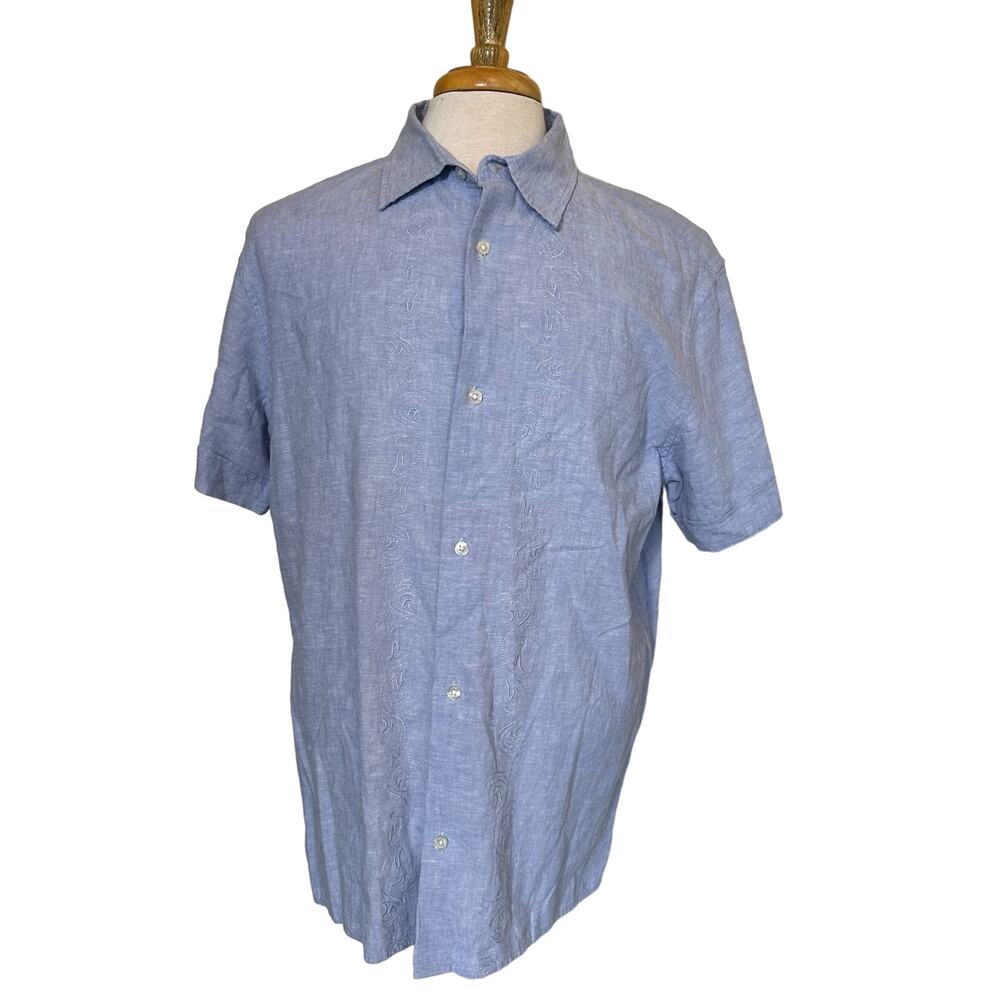 Banana Republic Cotton Linen Size L 16-16.5